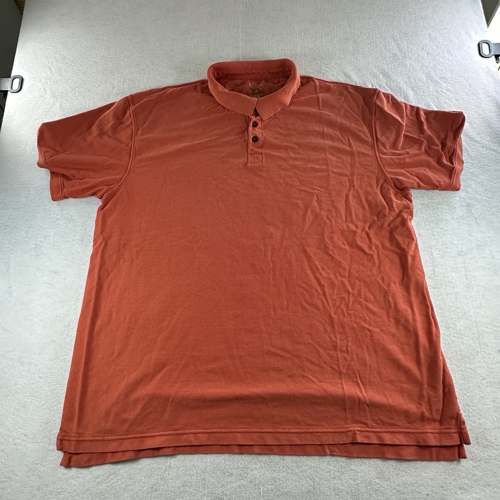 Redhead Shirt Mens 3XLT Polo Short Sleeve Orange Casual